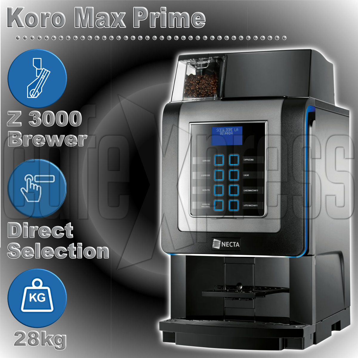 Necta KORO MAX PRIME Bean to Cup Coffee Machine